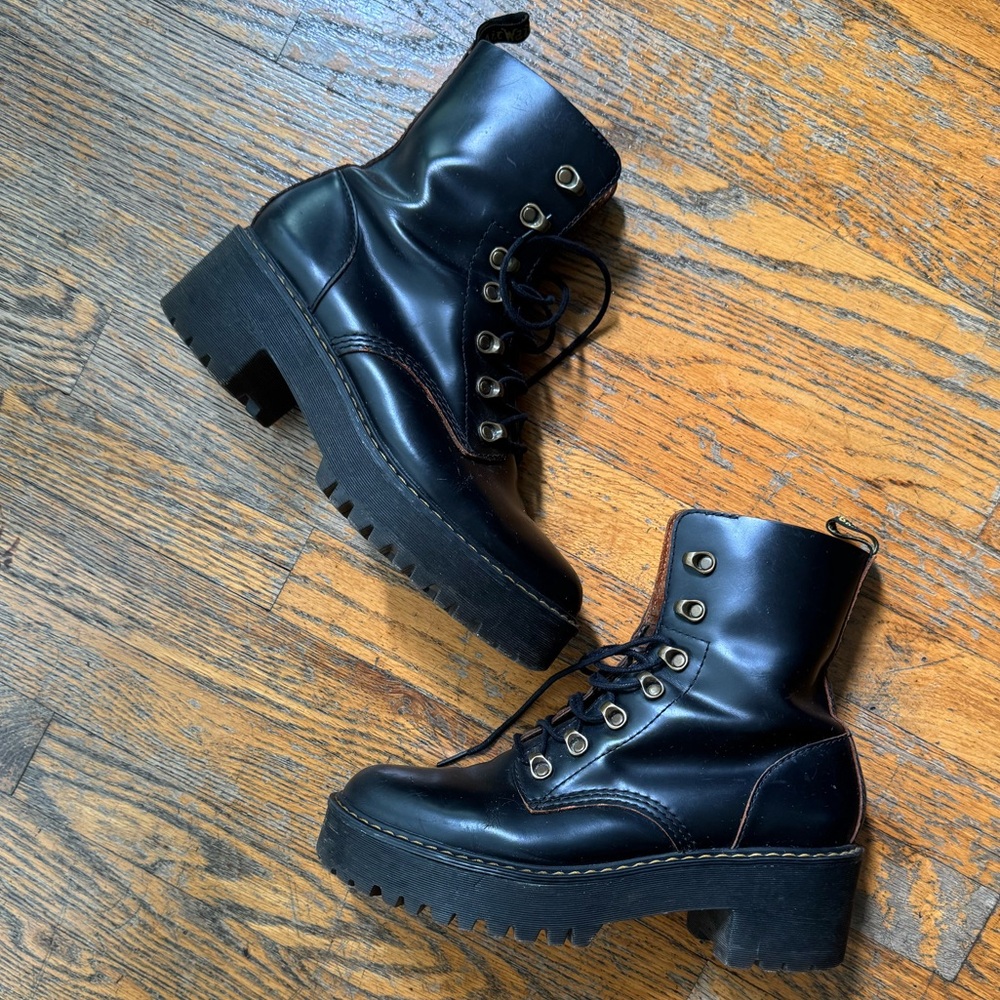 Dr. Martens Shiny Black Combat Boots